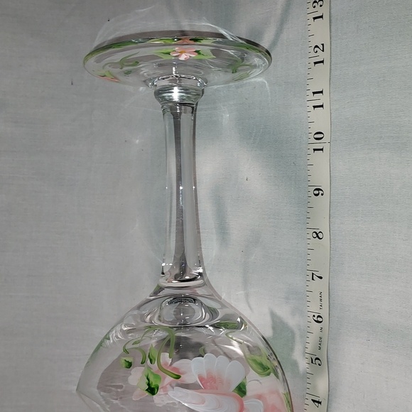 Elegant Hand Painted Roses Tea Light Candle Holder Glass Oval Cut - Picture 8 of 8